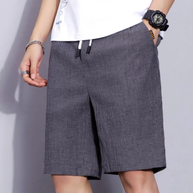 Summer Men'S Large Size Casual Shorts Beach Pants Running Sport Straight Short Pants Male Thin Sweatpant Leisure Loose Shorts
