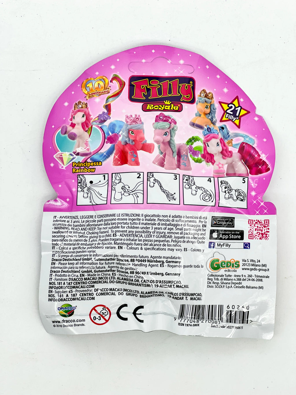 Filly Pony Doll Toy Flocking Stars Butterfly Cute Action Figure Collectible Blind Bags Children Birthday Gifts