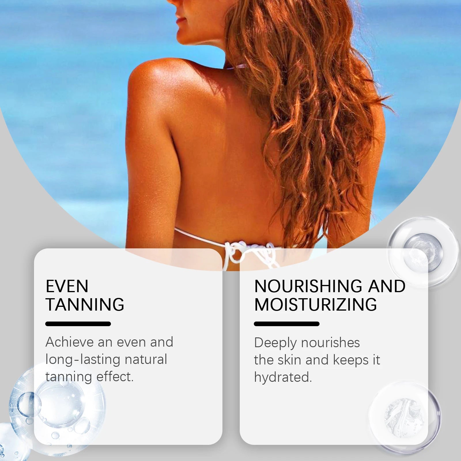Self Tanning Mousse Moisturize Brighten Even out Body Skin Tone Anti-Dryness Sunburn Repair Mild Coconut Tan Accelerator Cream