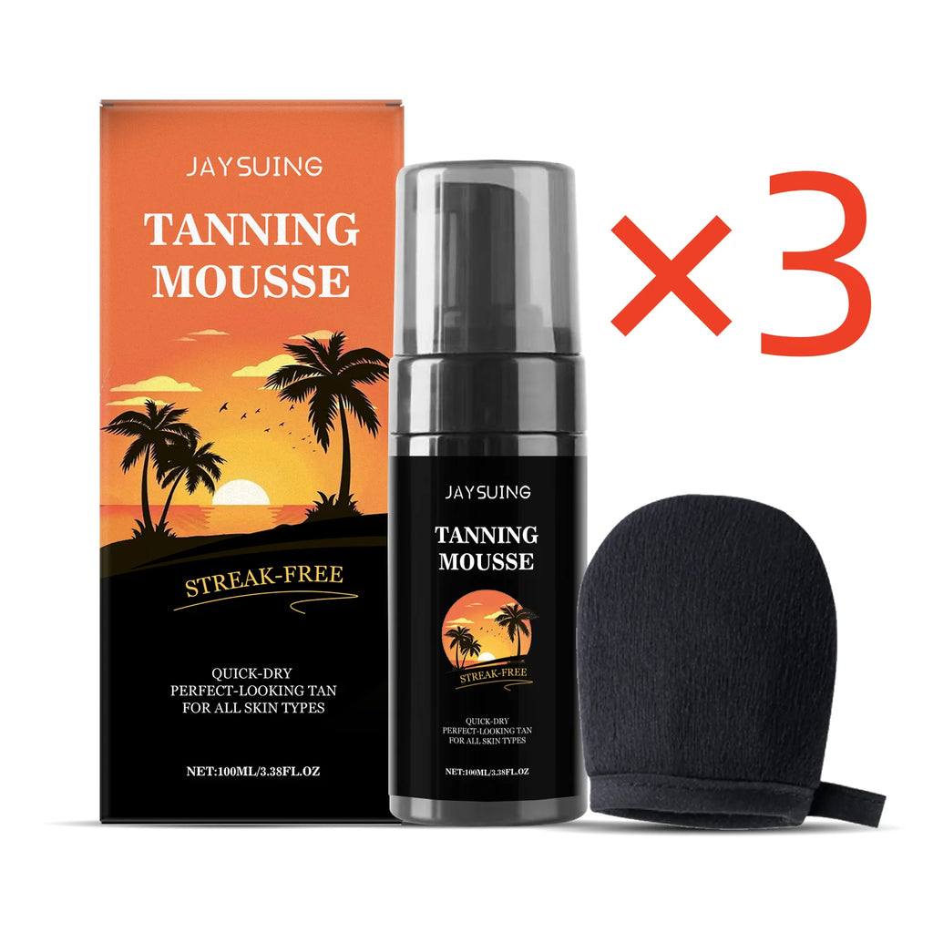 Self Tanning Mousse Moisturize Brighten Even out Body Skin Tone Anti-Dryness Sunburn Repair Mild Coconut Tan Accelerator Cream