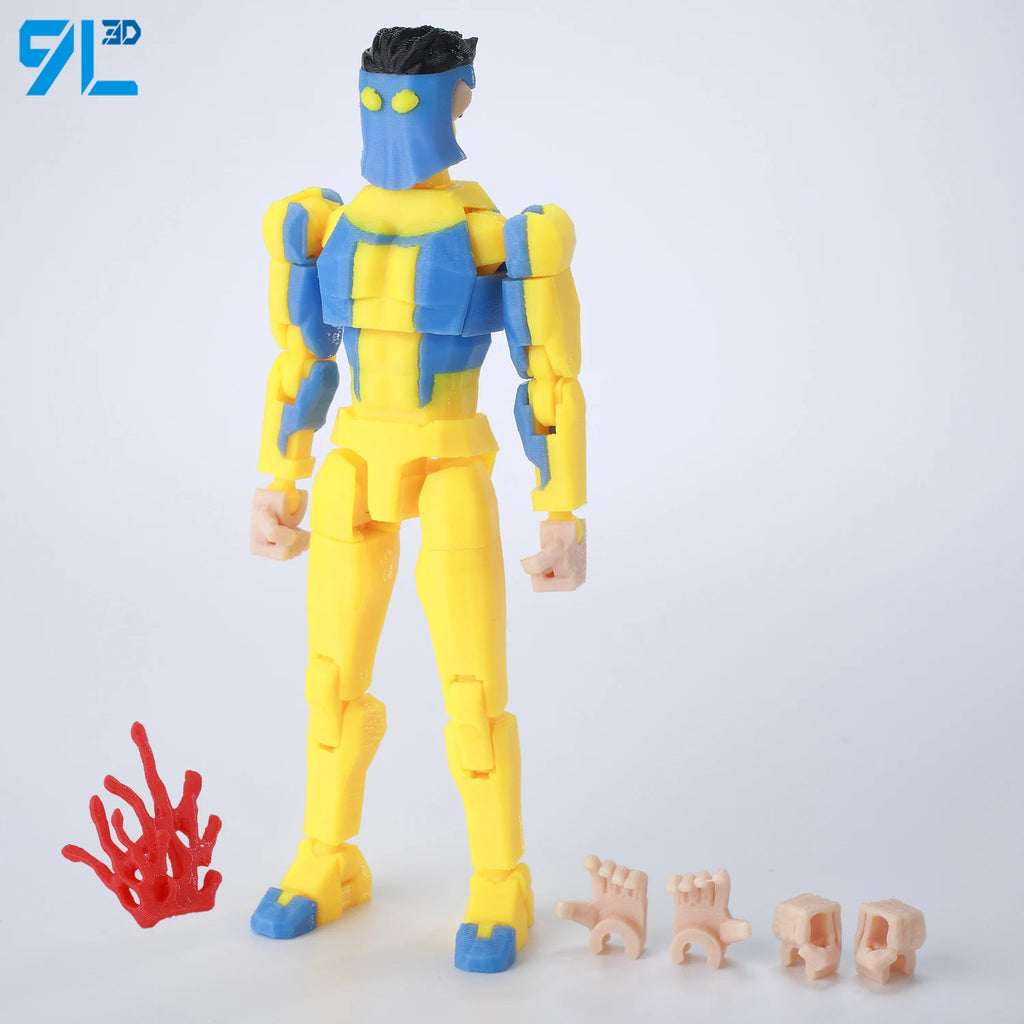 9L3D Superhero Team Invincible Boy Heroes Action Figure Lucky13 Dummy13 Multi-Colored T13 Multi-Jointed Collectible Toys Titan13