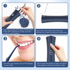 Sejoy Portable Electric Oral Irrigator Dental Water Flosser 6 Jets 3 Modes Rechargeable Smart Dental Water Jet Teeth Cleaner
