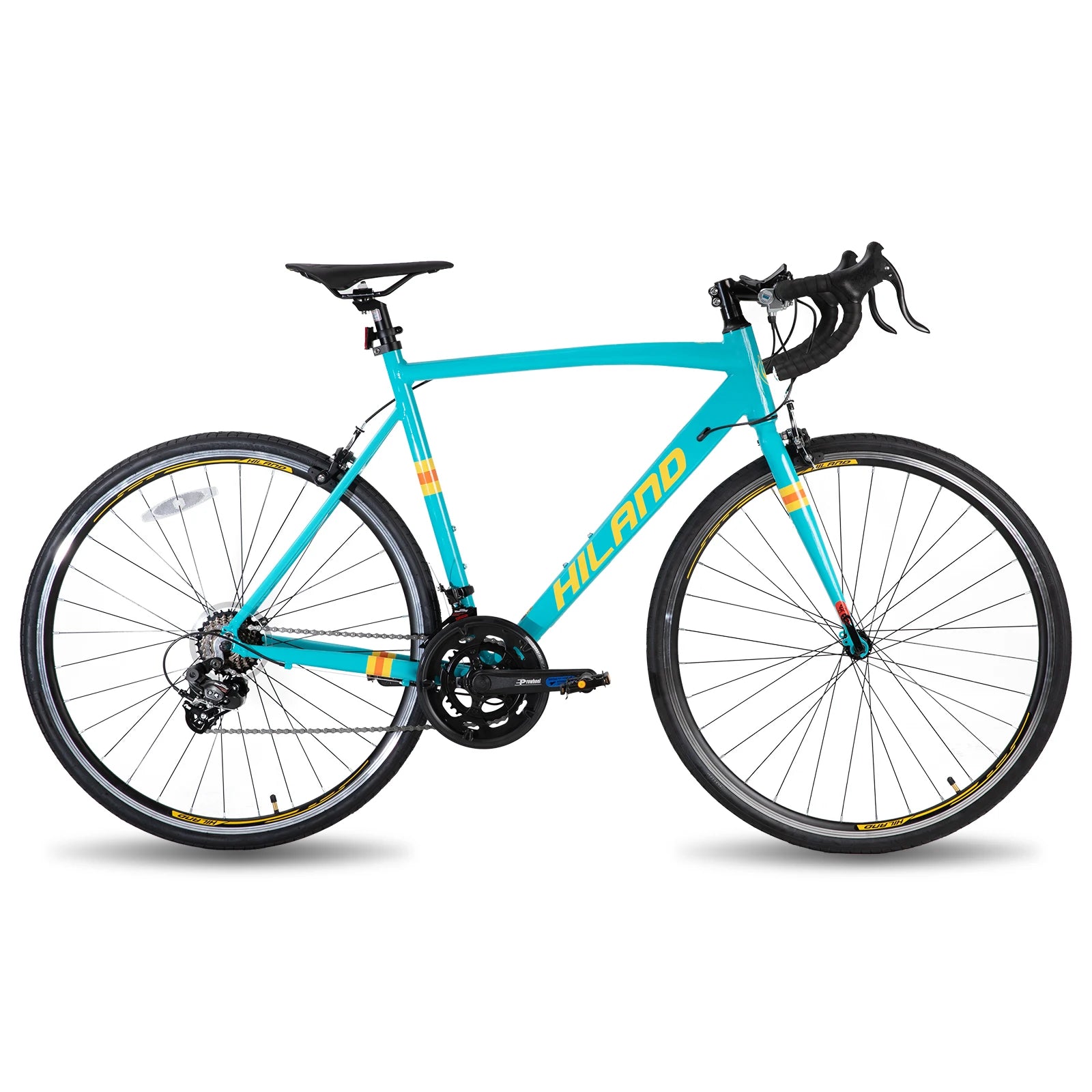 Hiland Aluminum Road Bike,Shimano 14 Speeds, 53/57cm Frame, Racing Bike for Men Mens Racing Bike