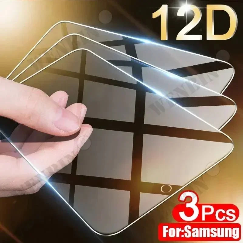 3 Pcs Tempered Glass For Samsung S26 S25 S24 S23 S22 Ultra Plus A57 A56 A37 A36 A17 A16 Screen Protector Full Protective Glass Main image