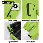 TACVASEN Spring Autumn Lightweight Jackets Mens Mesh Lined Waterproof Rain Jacket Outdoor Fishing Hiking Jacket Male Windbreaker