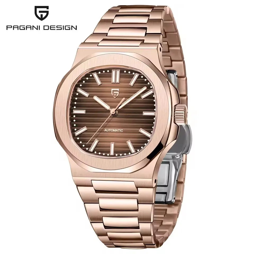 PAGANI DESIGN New Sporty Elegance Mechanical Watch Sapphire Seagull ST16 Movt Man watch Stainless Steel Luminous Men's Watches