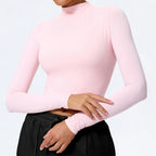 Hearuisavy Summer Women's Fitness Long Sleeved Shirt Lightweight Gym Workout Top Breathable Quick Drying Yoga Clothing Sportwear