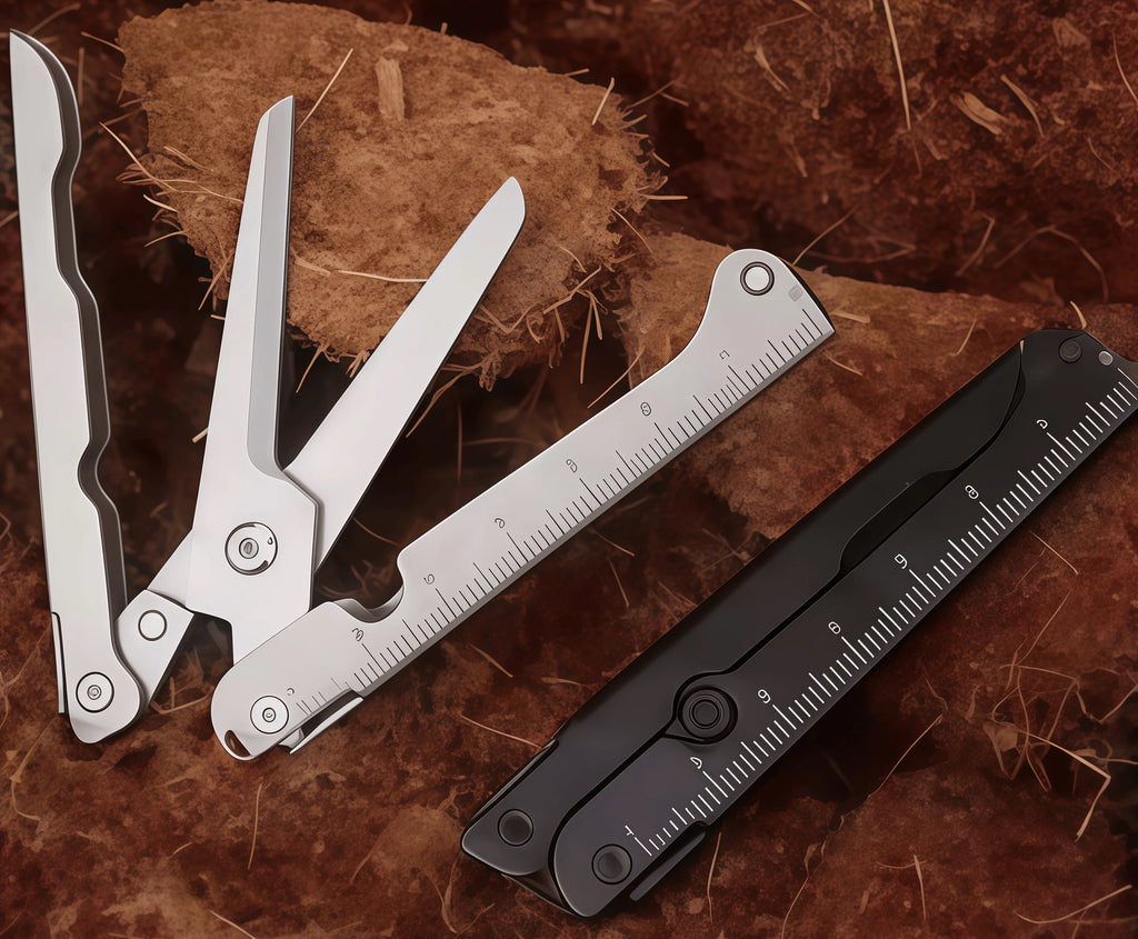 Portable Folding Stainless Steel Scissors, Multifunctional Outdoor Tool for Camping, Hunting and Fishing Survival Gear