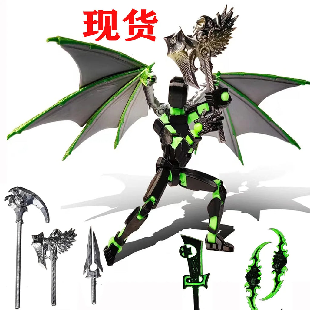 T13 Action Figure 3D Printed Multi-Jointed Movable Titan 13 Lucky Dummy Nova Robot Action Figure Desktop Assembly Completed Gift