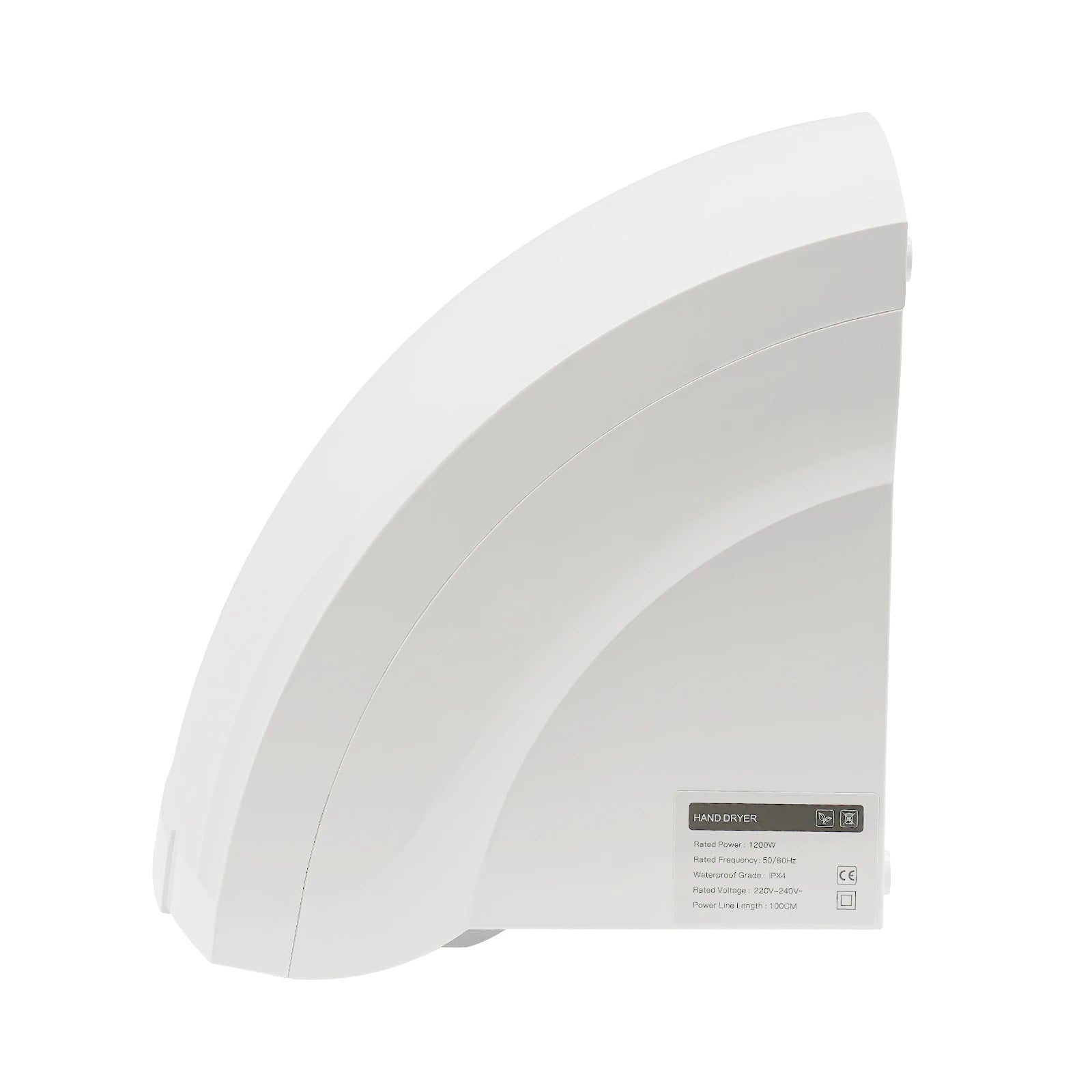 Electric Hand Dryer, Commercial Compact Air Hand Dryer, Automatic Hand Air Dryer  White 220-240V