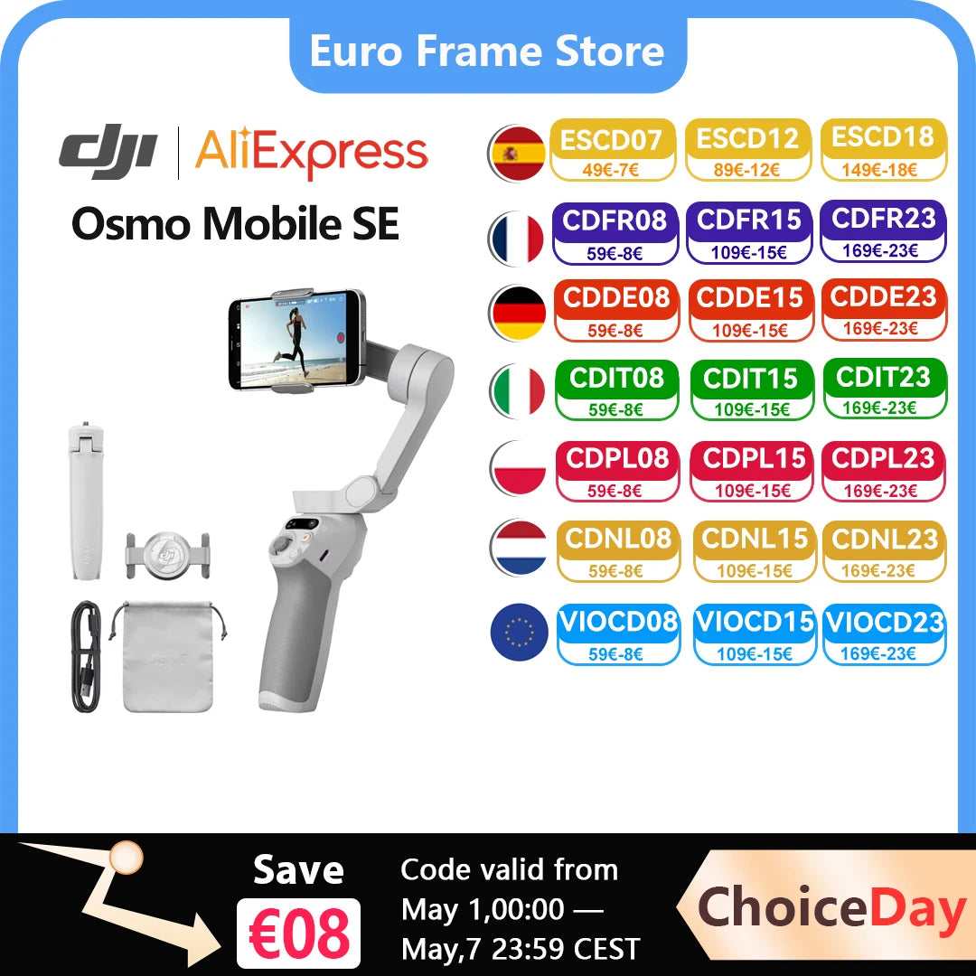 DJI OM s'osmo Mobile SE Handheld Gimbal Active trackin Magnetic Design Quick scroll DJI Brand New Original in Stock Main image
