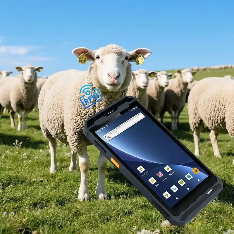 Handheld 125khz-134.2khz RFID Animal Ear Tag Reader Android PDAs Scanner for Cattle/goat Dairy Farm Livestock Data Management