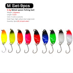 7/9/10Pcs Trout Bait 2.5g/2.6g/3g/3.2g/3.5g/5g Metal Spoon Fishing Lure Wobbler Casting Jigging Tackle Accessories Pesca Chub