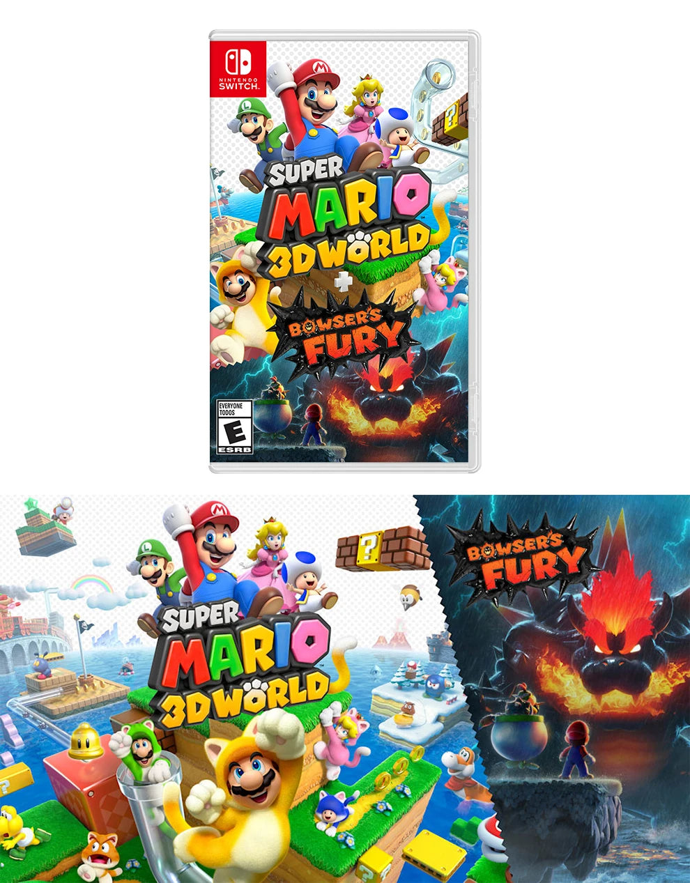 Super Mario 3D World Bowser Fury Nintendo Switch Game Deals Official Physical Game Card Action Genre for Switch OLED Lite
