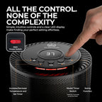 Portable Desktop Electric Space Heater, 80°Oscillating, 1200W PTC Ceramic Heater Fan for Bedroom, Office, Indoor Heating, Black