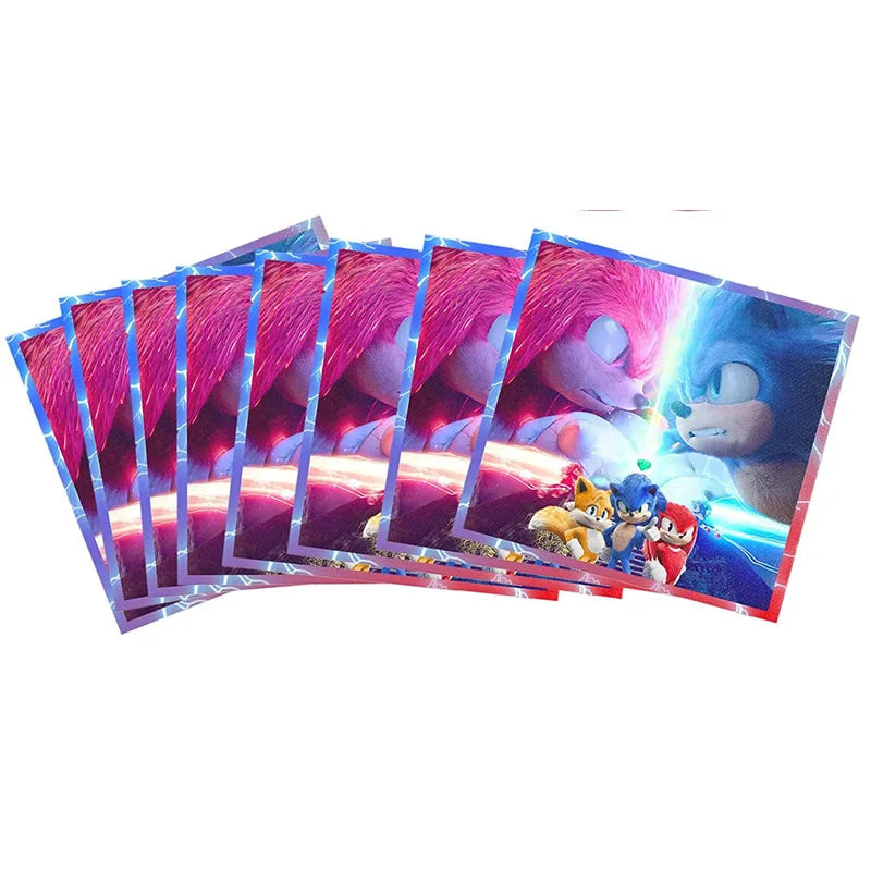 Sonic Birthday Party Decoration Game Hedgehog Balloons  Action Figure Party Paper Plate Towel Cup Tablecloth Toy Kid Gifts