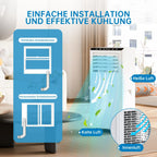 7000 BTU Portable Air Conditioner, 3-in-1 Cooling Dehumidifier & Fan, 2 Speeds, No External Unit, Quiet For Rooms Up To 30 m²