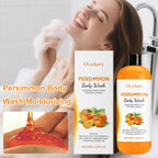 100ml Persimmon Body Wash Exfoliating Shower Gel Moisturizing Skin Cleaning Smooth Soft Body Odor Remover Bath Products