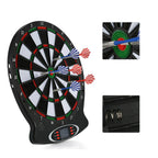 Professional Electronic Hanging Dartboard with LCD Scoring Indicator, 6 Darts Included, Home Bar Party Game Set
