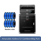 Anycubic Kobra S1 Combo Multi-Color 3D Printer High Precision Core XY Stable Structure Ultra-Quiet Max Speed 600mm/s 3D Printer