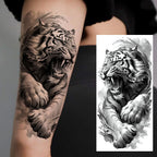1 Sheet Cobra Snake Dragon Scorpion Temporary Tattoos For Men Women Waterproof Long Lasting Lion Tiger Wolf Fake Tattoo Stickers