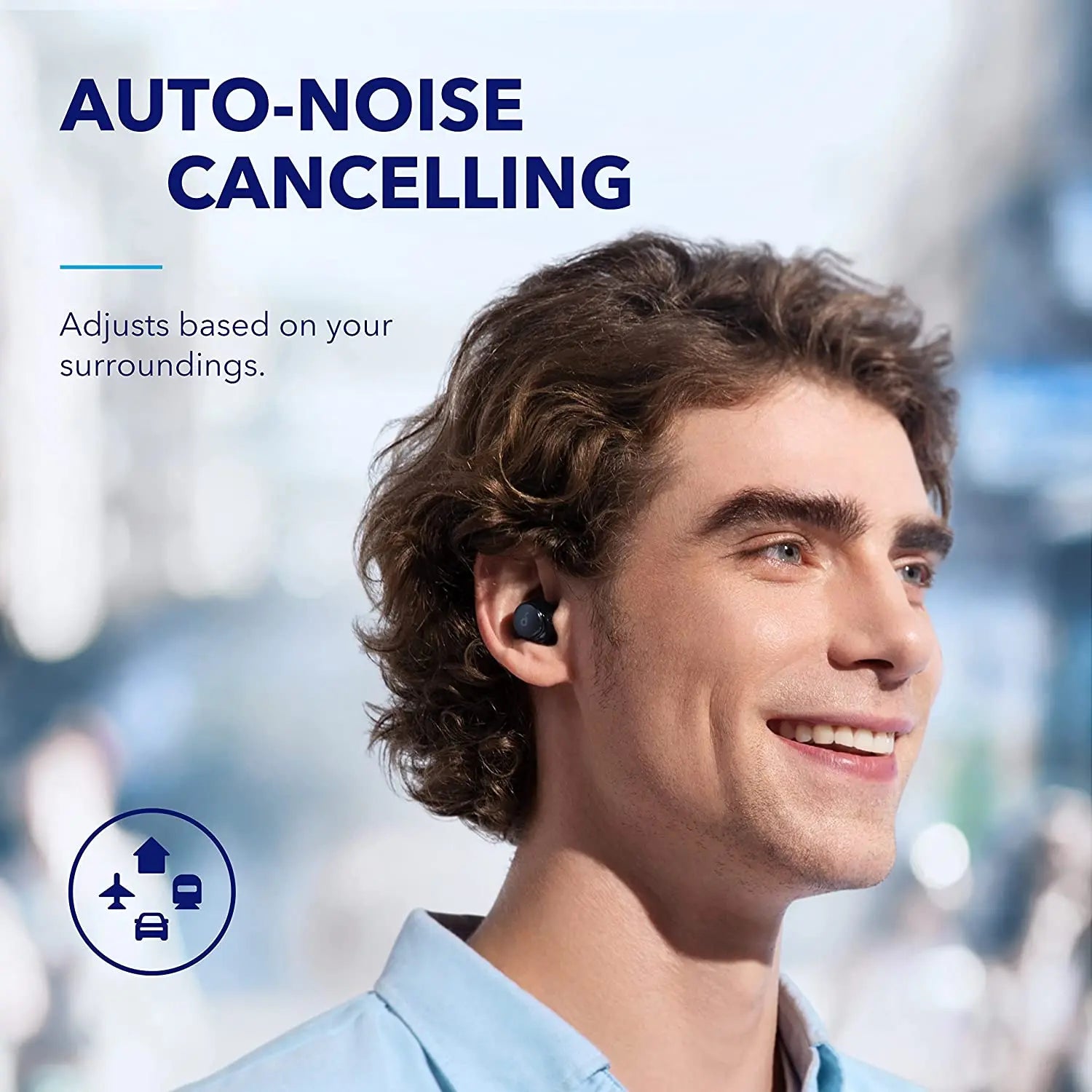 (EU stock) Soundcore by Anker Space A40 Bluetooth headphones, 98% automatic noise cancellation, wireless earbuds