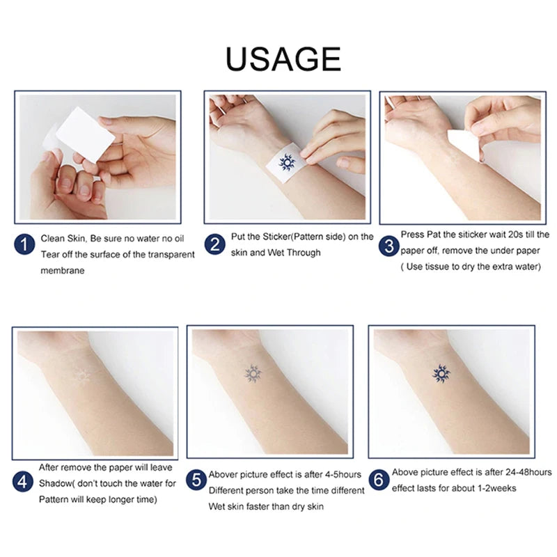 Magic Juice Ink Waterproof Tattoo Stickers Full Back Large Size Herbal Juice Temporary Tattoos Men Body Art Dragon Tiger