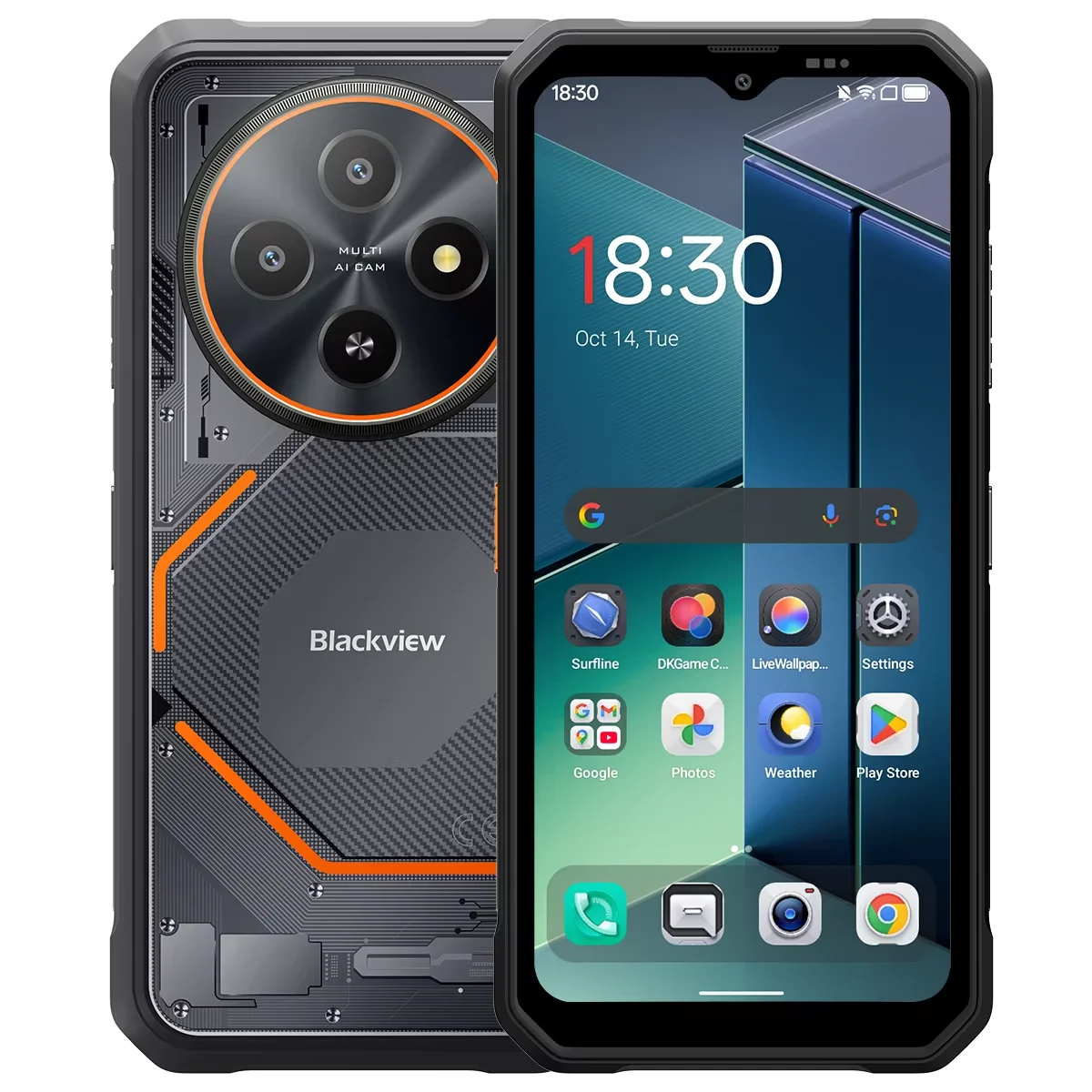 Blackview FORT 2 Smartphone, 6.78" HD+ IPS Display,MediaTek Helio G81 Processor,5000mAh Battery,Outdoor Rugged Mobile Phone