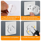 White Electrical Safety Socket Protective Covers Baby Care Clear Anti-electric Shock Infant Plug Power Outlet Guard Protection