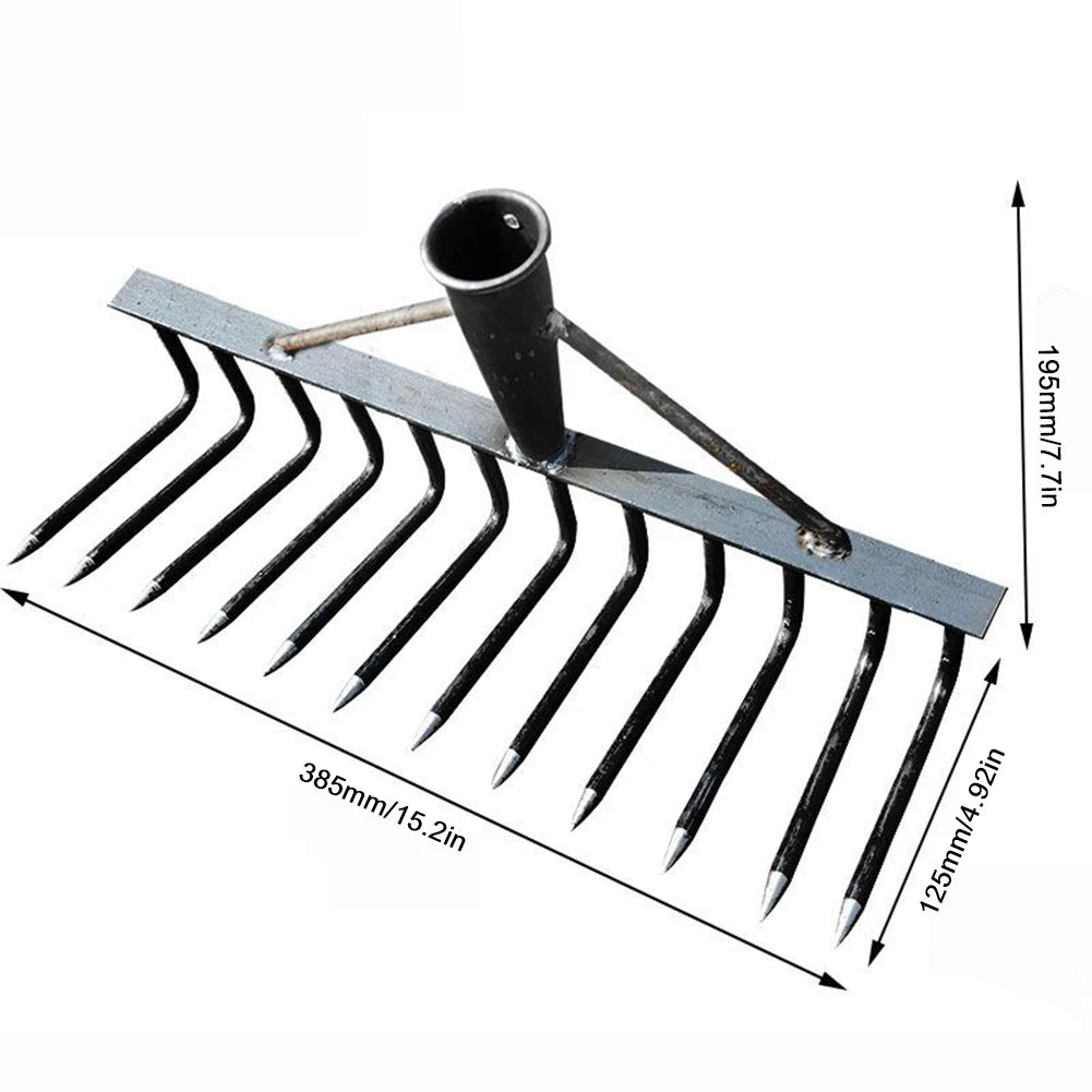 Weeding Hoe Rake 4/7/9/12 Teeth Farm Tool Weeding Scarifier Artifact Agricultural Nail Harrow Carbon Steel Garden Weeding Tools