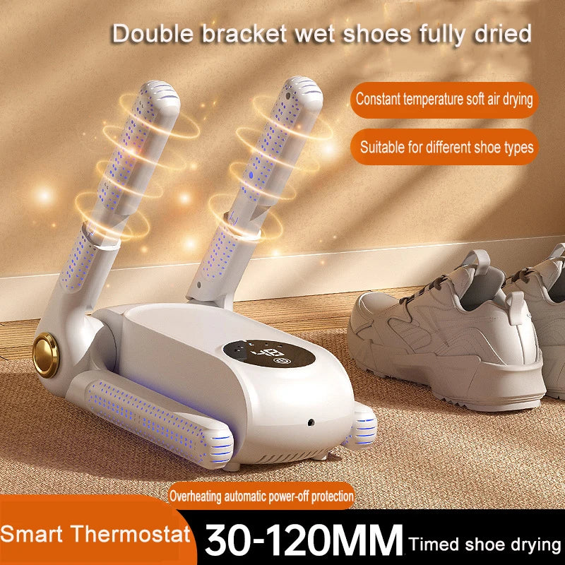 220V Shoe Dryer Electric Timing Dryer Retractable Fast Drying UV Sterilization Household Travel Foldable Shoes Boot Socks Gloves
