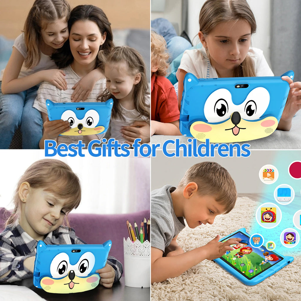 New 7 Inch 5G WiFi Kids' tablets Quad Core 4GB RAM 64GB ROM Dual Cameras Android 13.0 Learning Education Tablet PC 4000mAh