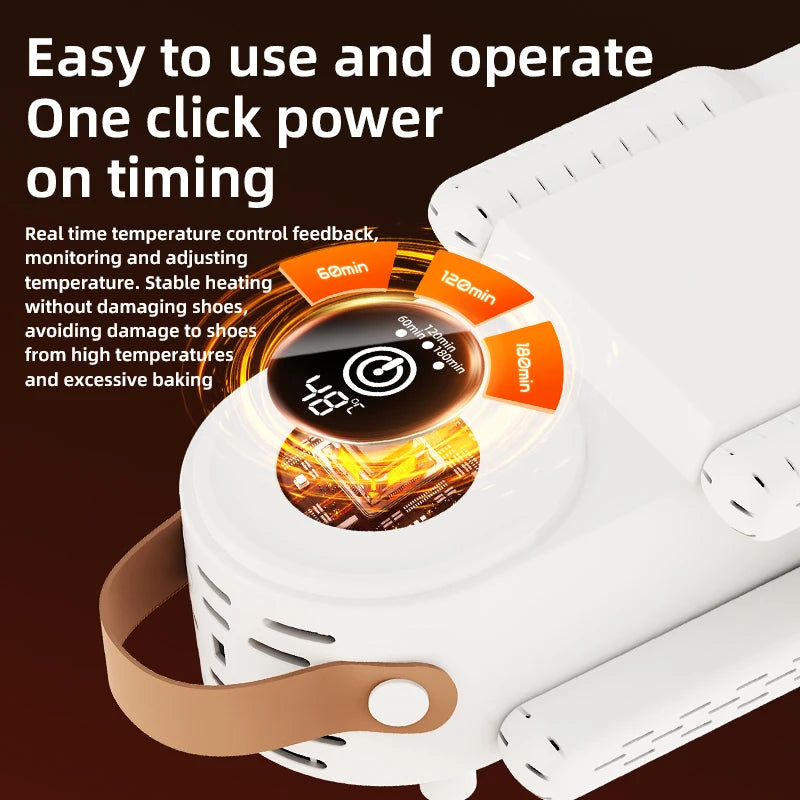 New 150W High Power Foldable Electric Shoe Dryer with Intelligent Timer Fast Drying Socks Glove Boot Heater Household Shoe Dryer