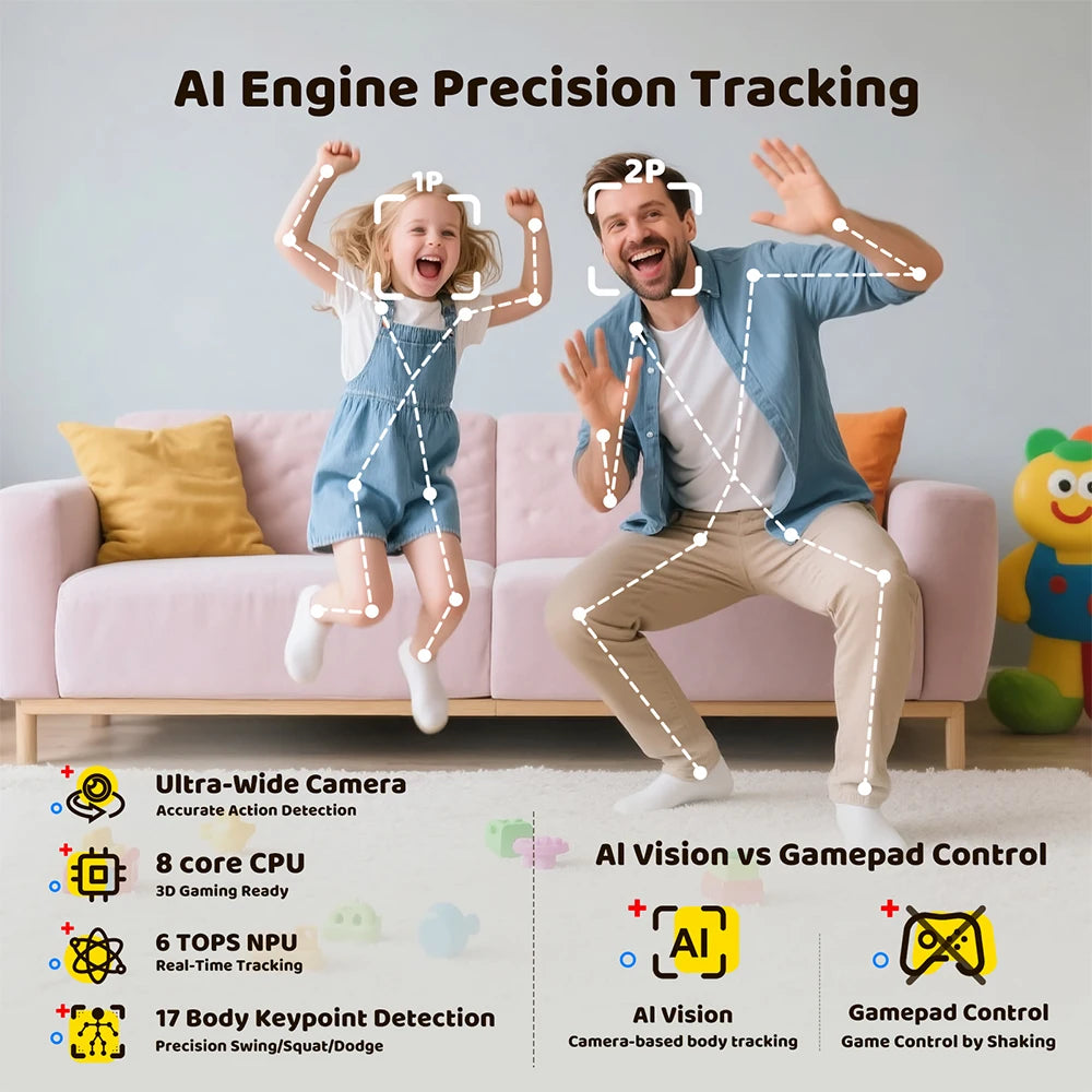 KINHANK MotionX Active Play System for Kids & Families Video Game Console for Ongoing Updates Kids Toy Indoor Physical Activity