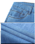 Man Pants Office Business Jeans Men Classic Blue Black Cotton Stretch Straight Denim Pants Male Brand Trousers