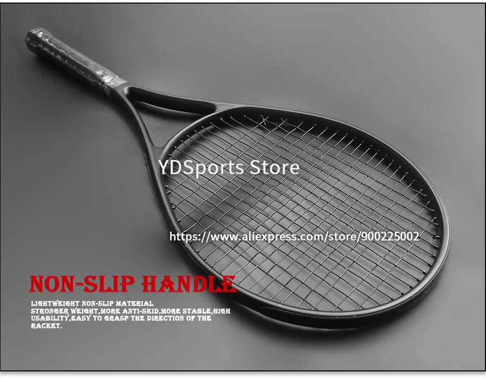 1pcs 27inch Technical Type Tennis Rackets Strung Carbon Aluminum Alloy Recreational Racquet Shockproof With Carry Bag For Adult
