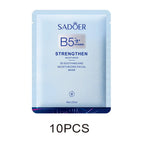 10pcs Vitamin B5 Sheet Mask 25ml - Hydrating & Soothing, Deep Moisture Care for Radiant Skin, Quick Absorption