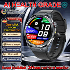 ECG High-end Health Smart Watch Men Blood pressure lipids bloodoxygen Body analysis Uric acid Health Tracker Smartwatch Men lady