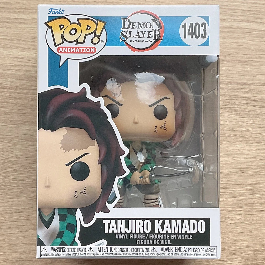 Funko POP Original Genuine Demon Slayer Anime Figure Tanjiro Kamado 1403 Action Figure Toys for Boys Girls Gift Model