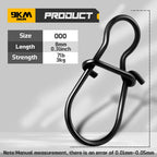Duo Lock Fishing Snaps 25~100Pcs Fishing Clips Speed Clips Carabiners Fishing Swivels Snap Saltwater Quick Change Fishing Tackle