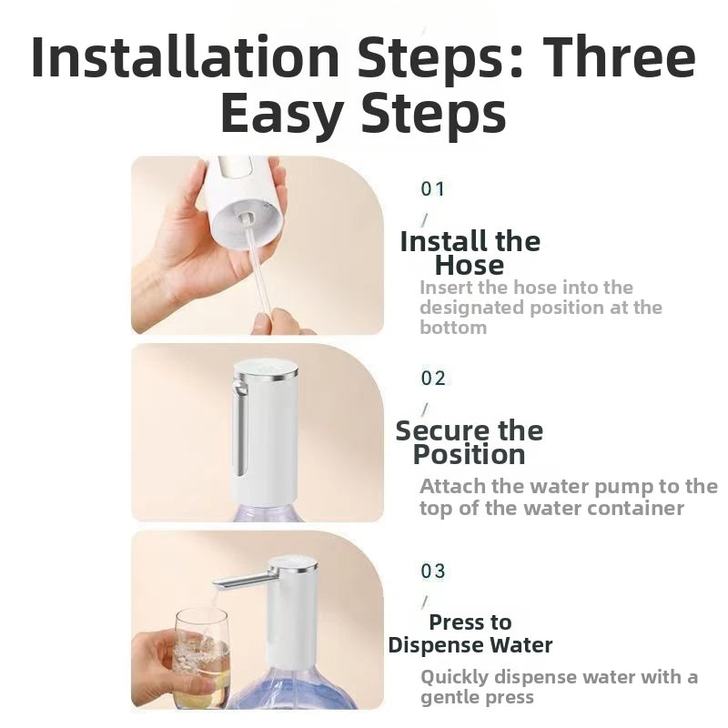 Electric Water Dispenser Foldable Automatic Water Pump Bottle With LED Display USB Charging Household Barreled Water Dispenser