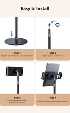 Cdisplay Portable Monitor Stand Adjustable Height Desktop Monitor Bracket for 4.7-17.3 inch Phone Tablet Monitor Support Holder