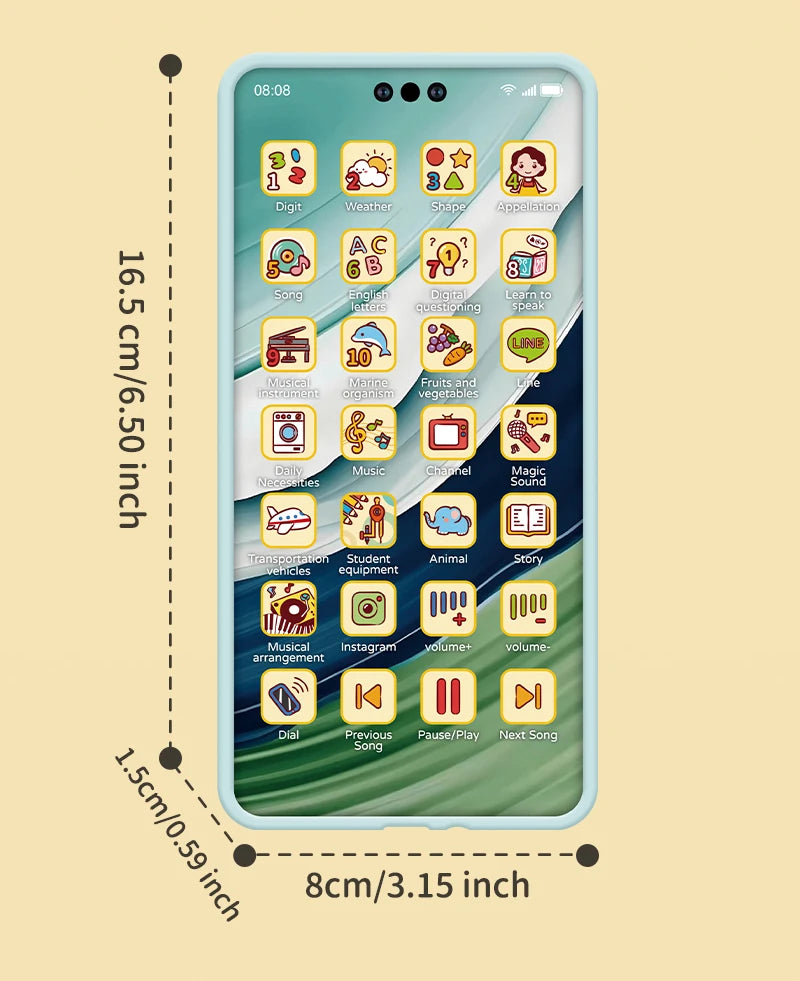 Toy Cell Phone Educational Toys Cellphone Baby Kid Educational Toy Phone Mobile Phone Model Toy for Children Birthday Xmas Gift