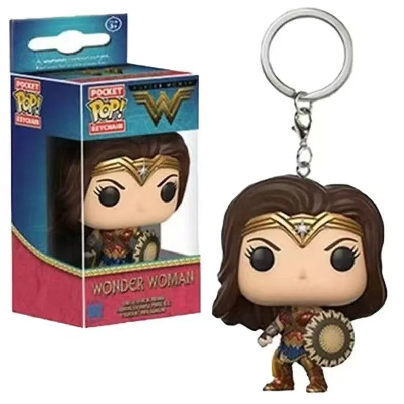 Funko Pop Iron Man Spider-Man Black Panther Captain America Toy Pendant Peripheral Keychain Boy Birthday Gift Christmas Gift