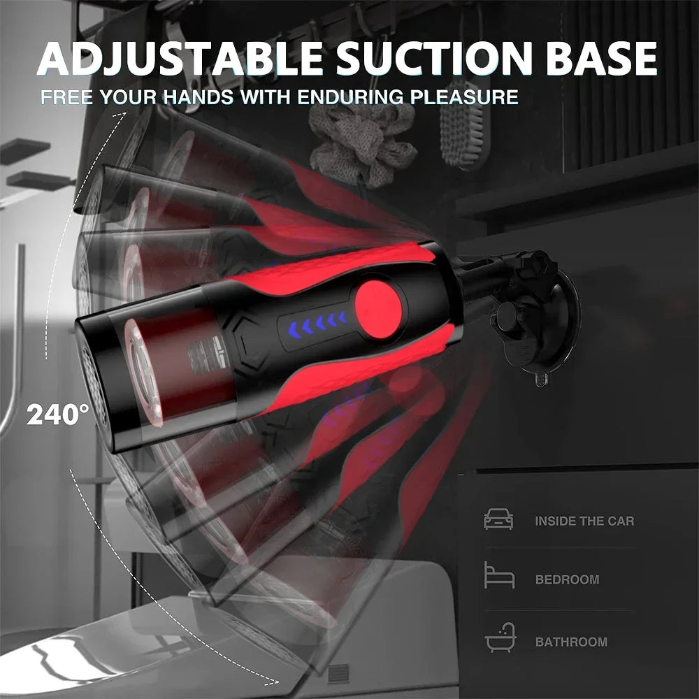 Telescopic Rotation Male Masturbator Cup Vagina 7 Thrusting Masturbation Cup Sex Toys for Men Automatic Piston Mastubator