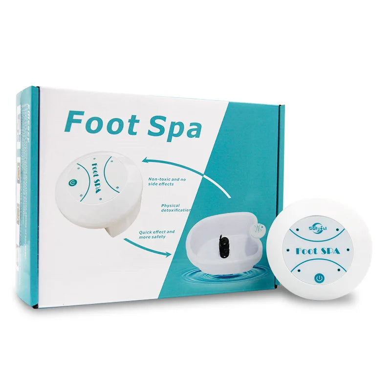 Detox Ion Electric Foot Spa Bath Massager Machine Foot Bath Cleaning Footspa Vibrating Whirlpool Care Arrays Aqua Health Therapy
