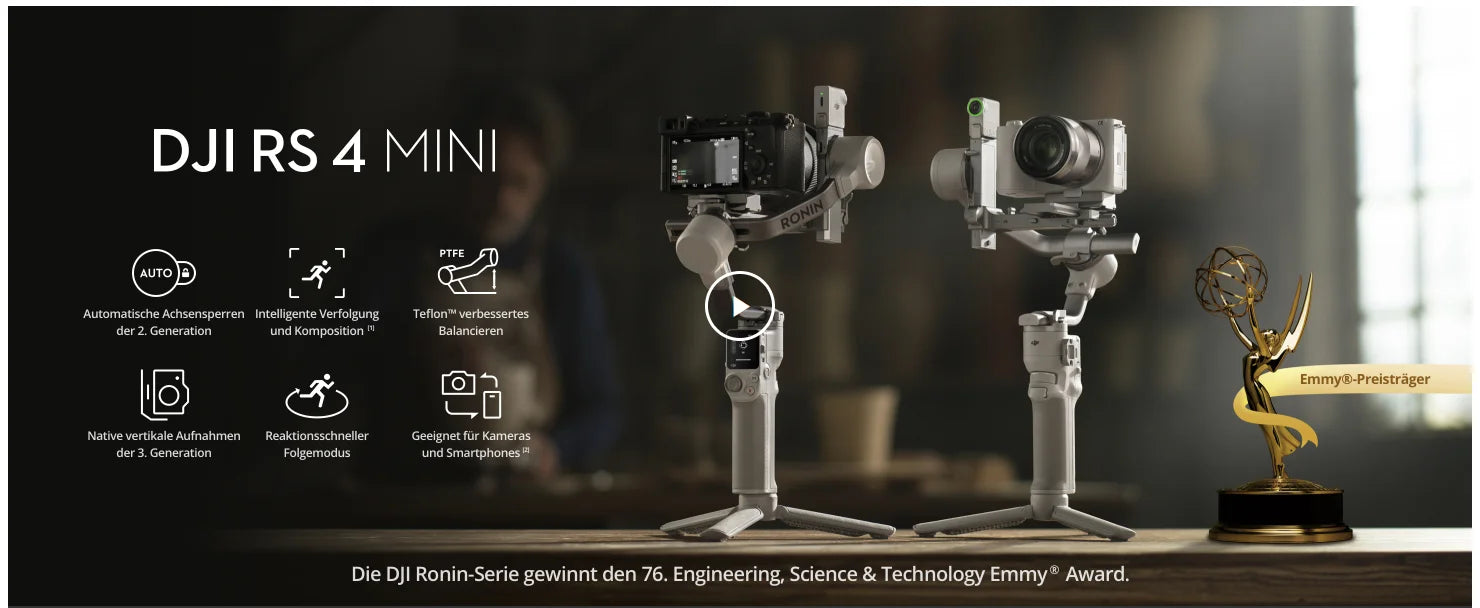 DJI RS 4 Mini Handheld Gimbal Stabilizer For Sony A7/ ZV Camera And Smartphones Intelligent Tracking 4th-Gen Stabilization