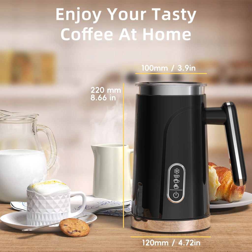 BioloMix 5-in-1 Smart Milk Frother w/LED Touch Display, Style Foam for Coffee & Lattes,Hot And Cold Foam Maker