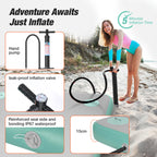 Inflatable Float Air Mattress Ladder+Rope+Pump Water Sports Gear Floating Mat Dock Platform for Lake/Island/Swimming Pool