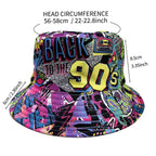 Classic Popular Funny Novelty 80S 90S Double-sided wear fisherman hat Outdoor Leisure Sunscreen Sun Hat Men Women bucket hats